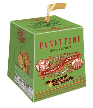 Tato mini panettone obsahuje hruškovou náplň a čokoládové lupínky. Panettone Vás okouzlí svou nadýchanou chutí a vláčným těstem. Obsah 100g.